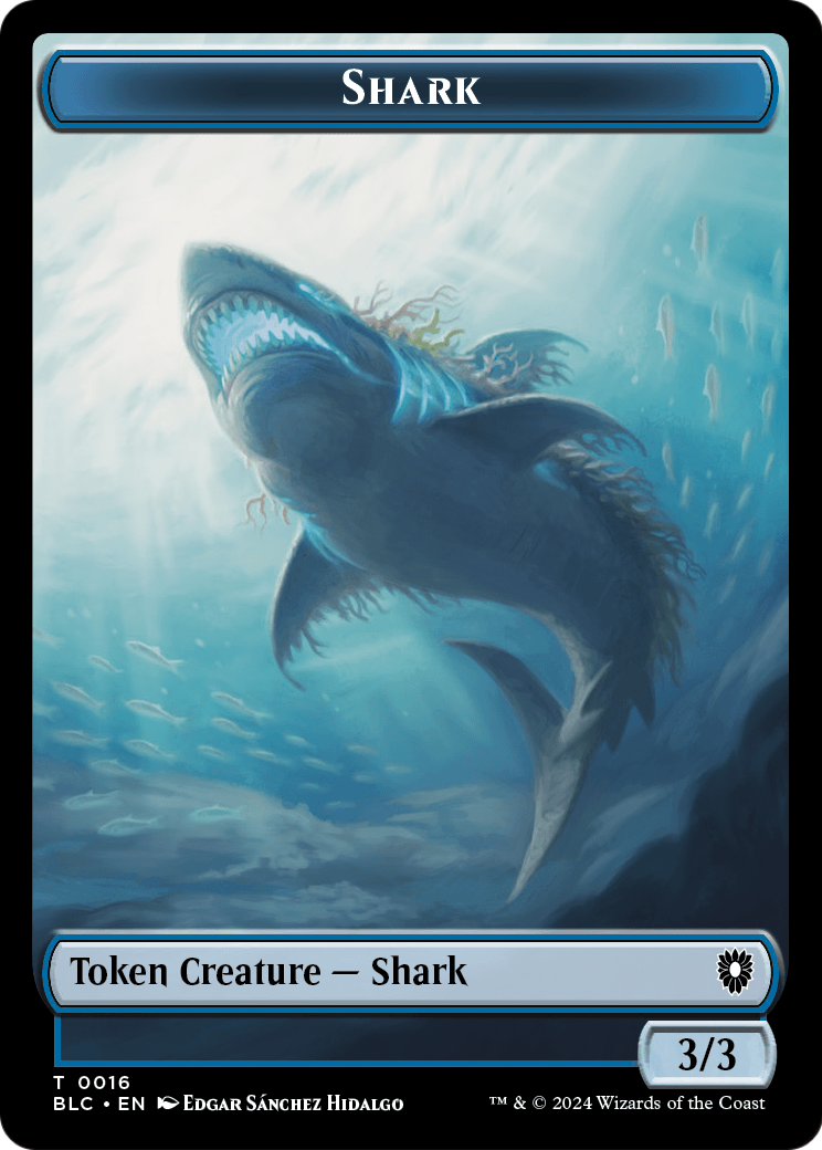 Shark  [Bloomburrow Commander Tokens] Foil