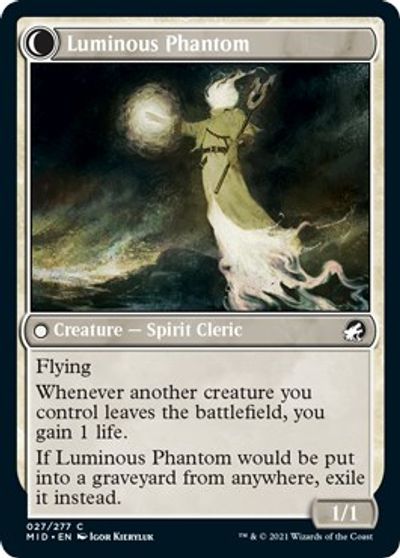 Lunarch Veteran // Luminous Phantom [Innistrad: Midnight Hunt] Foil