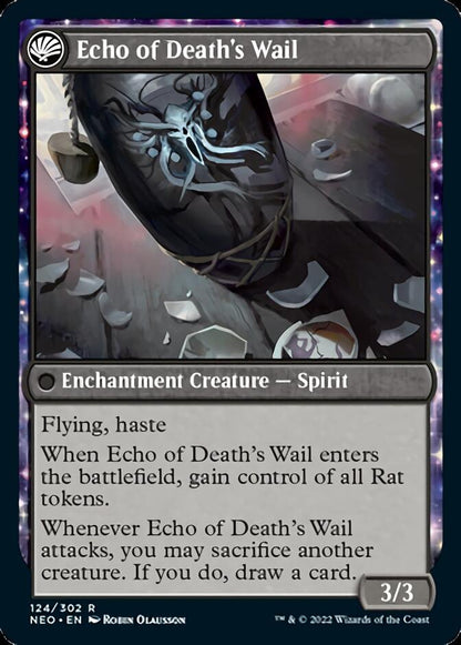 Tribute to Horobi // Echo of Death's Wail [Kamigawa: Neon Dynasty] Foil