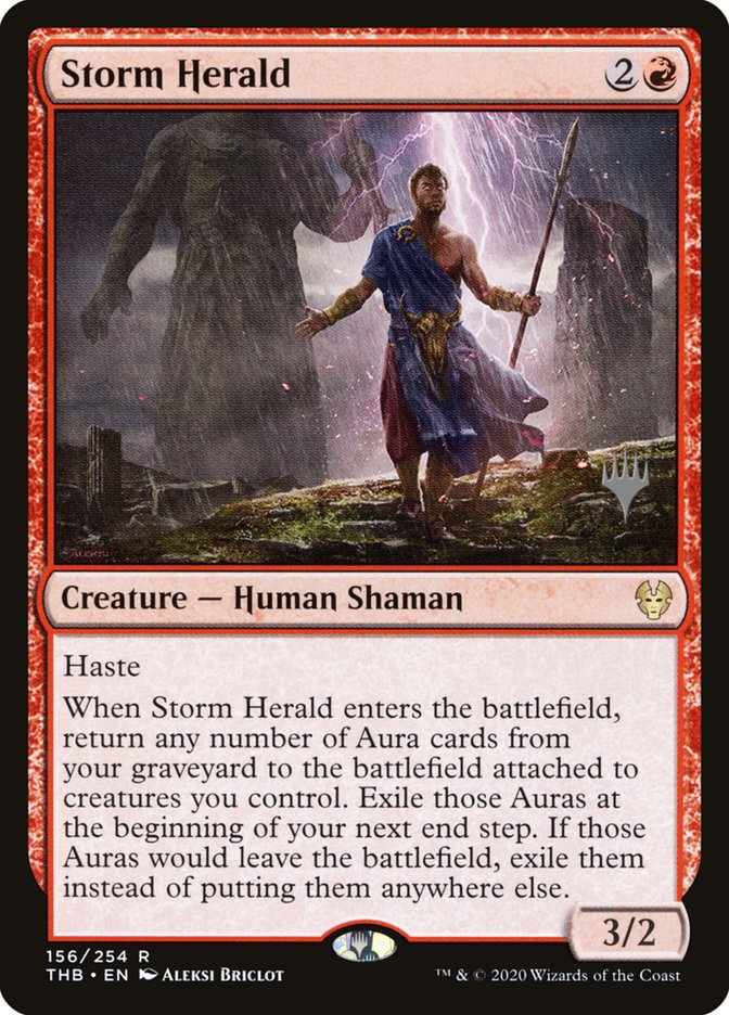 Storm Herald (Promo Pack) [Theros Beyond Death Promos] Foil
