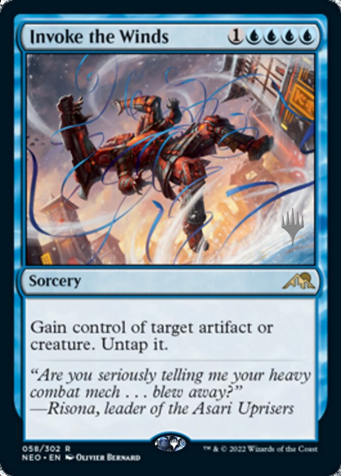 Invoke the Winds (Promo Pack) [Kamigawa: Neon Dynasty Promos] Foil