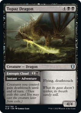 Topaz Dragon // Entropic Cloud [Commander Legends: Battle for Baldur's Gate] Foil