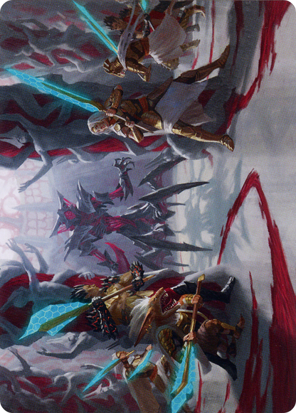 Goldwardens' Gambit // Goldwardens' Gambit  [Phyrexia: All Will Be One Art Series] (Borderless) Foil