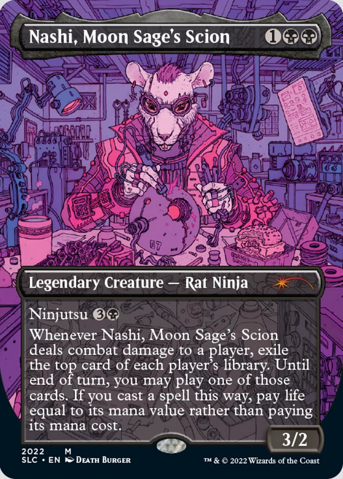 Nashi, Moon Sage's Scion (Borderless) [Secret Lair 30th Anniversary Countdown Kit] Foil