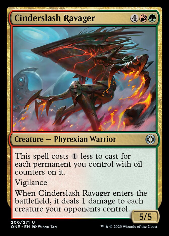 Cinderslash Ravager [Phyrexia: All Will Be One] Foil
