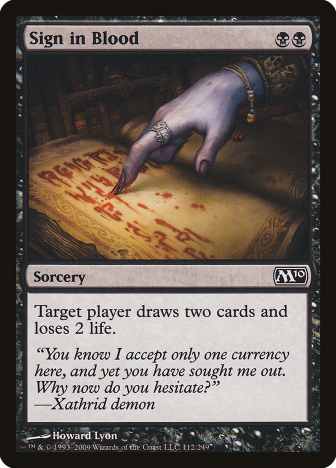 Sign in Blood [Magic 2010] Foil