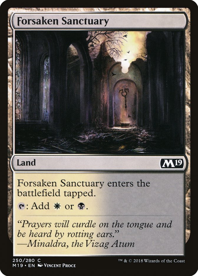 Forsaken Sanctuary [Core Set 2019] Foil