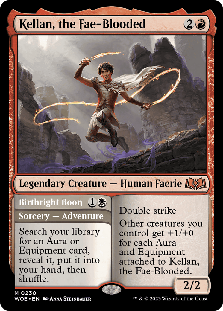 Kellan, the Fae-Blooded // Birthright Boon [Wilds of Eldraine] Foil