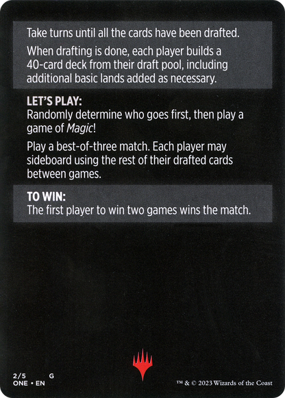 Winchester Draft // Winchester Draft (cont'd)  [Phyrexia: All Will Be One Minigames]