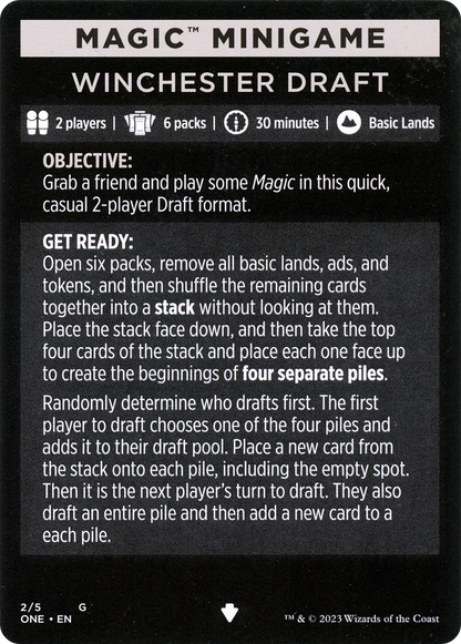 Winchester Draft // Winchester Draft (cont'd)  [Phyrexia: All Will Be One Minigames]