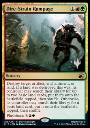 Dire-Strain Rampage (Promo Pack) [Innistrad: Midnight Hunt Promos] Foil