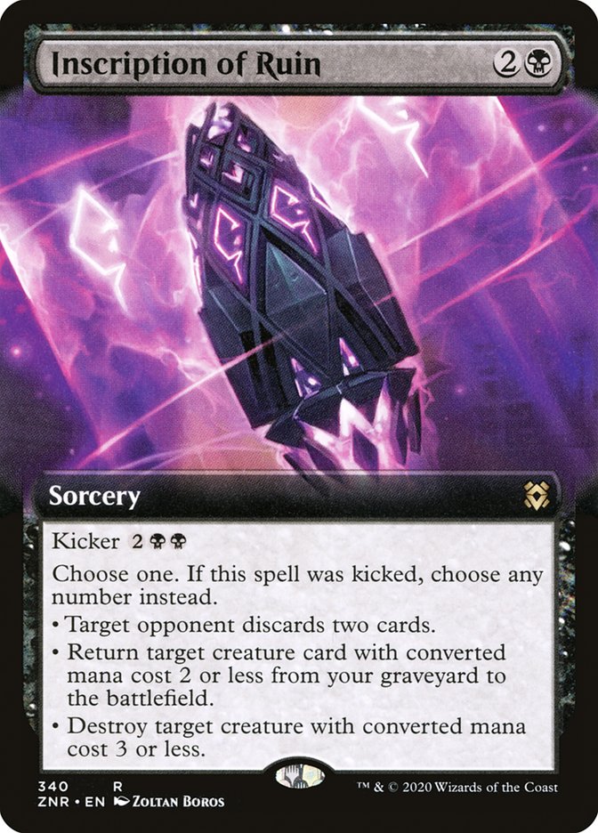Inscription of Ruin (Extended Art) [Zendikar Rising] Foil
