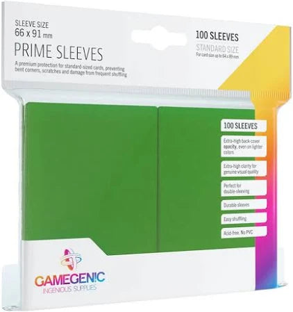 Gamegenic Matte Prime Sleeves - 100ct. (Standard Size) LIME