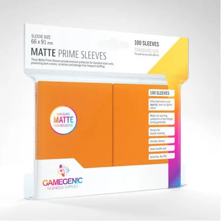 Gamegenic Matte Prime Sleeves - 100ct. (Standard Size) ORANGE