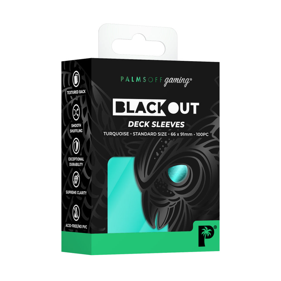 Palms Off Gaming Blackout Deck Sleeves 100pc Jade