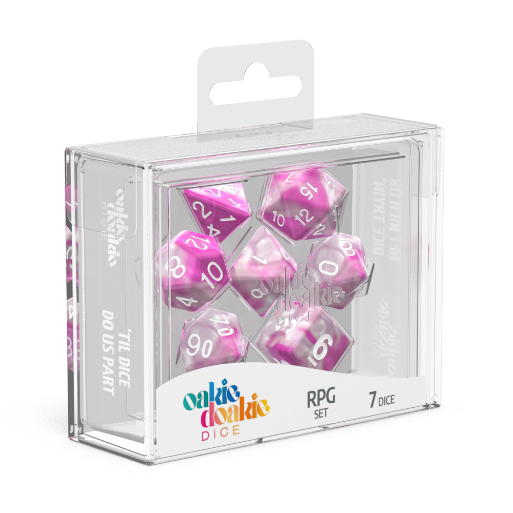 Oakie Doakie Dice RPG Set GemiDice - Magnolia